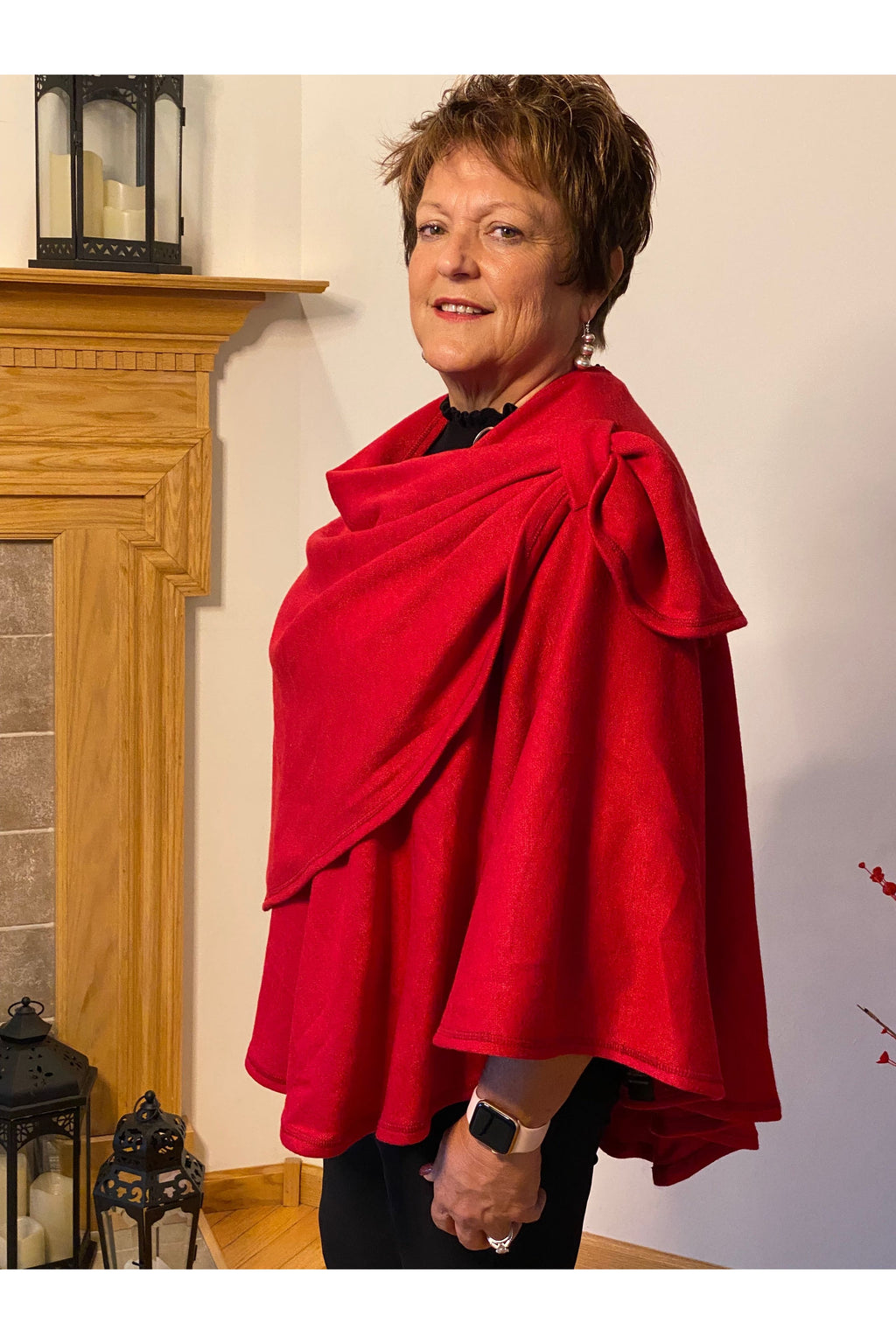 Pure Essence - Circular Shawl With Tab Holder On Top of Shoulder - Style #379-4428