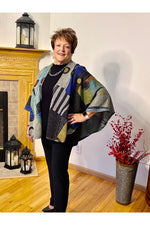 Pure Essence - Circular Shawl With Tab Holder On Top of Shoulder - Style #412-4428