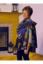 Pure Essence - Circular Shawl With Tab Holder On Top of Shoulder - Style #412-4428