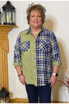 Multiples - Roll-Tab Long Sleeve 2 Pocket Button From Shirt - Multi - M12207BM