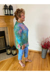 Tru Luxe - Jacquard Knit Boatneck Top - Multi-Colored - T12278TM