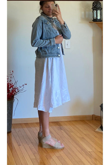 Bella Amore' - White Linen Dress - 2195 Whimsy Boutique Bella Amore' - White Linen Dress - 2195 Whimsy Boutique