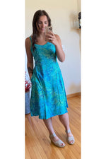 Hand Kreation - Pocket Dress - Multi Green and Blue - 6359