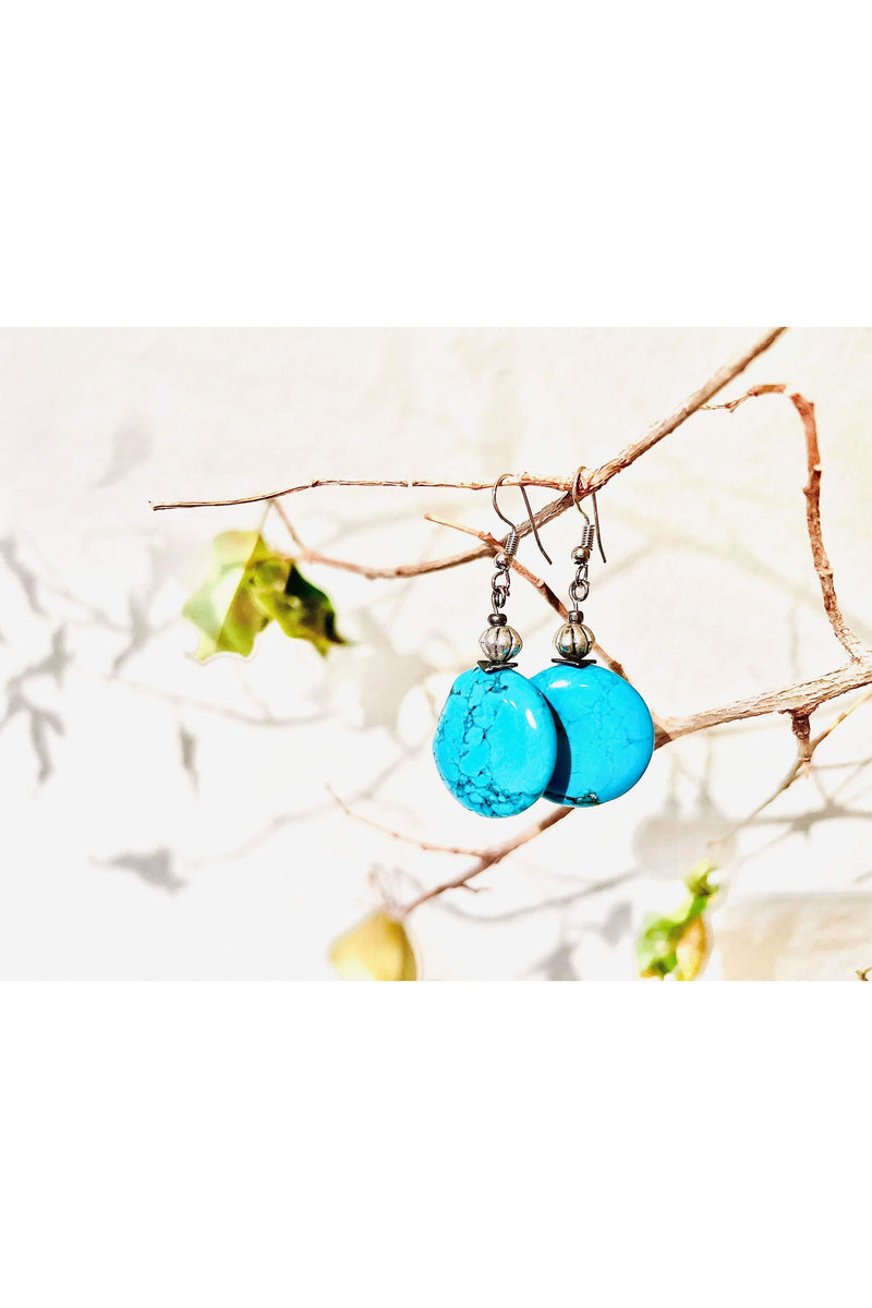 Fellerings- Turquoise Round Earrings
