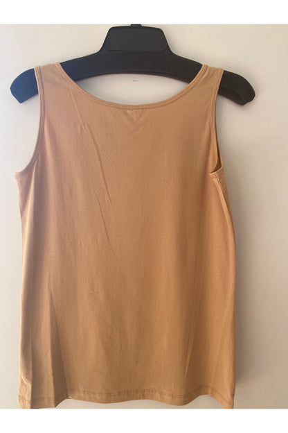 Multiples - Double Scoop Neck Tank M42103TM/M41203TW - Camel