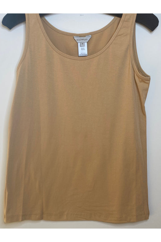 Multiples - Double Scoop Neck Tank M42103TM/M41203TW - Camel