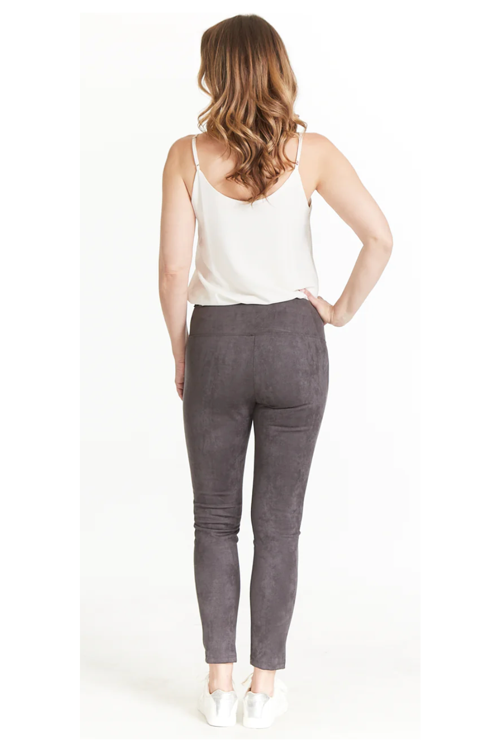 SlimSation - Wide Band Pull-On  Ankle Legging - Dark Charcoal - M40708PM