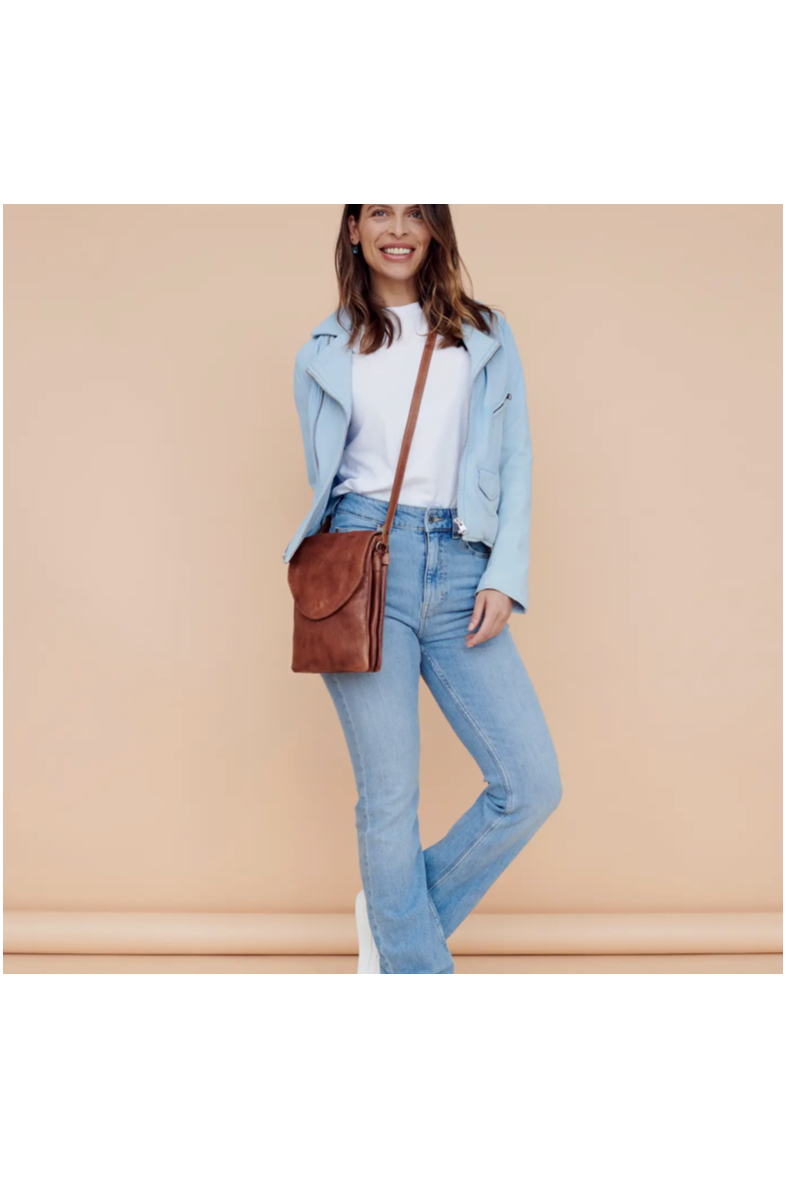 Latico Leathers - Peck Crossbody Handbag- Cognac