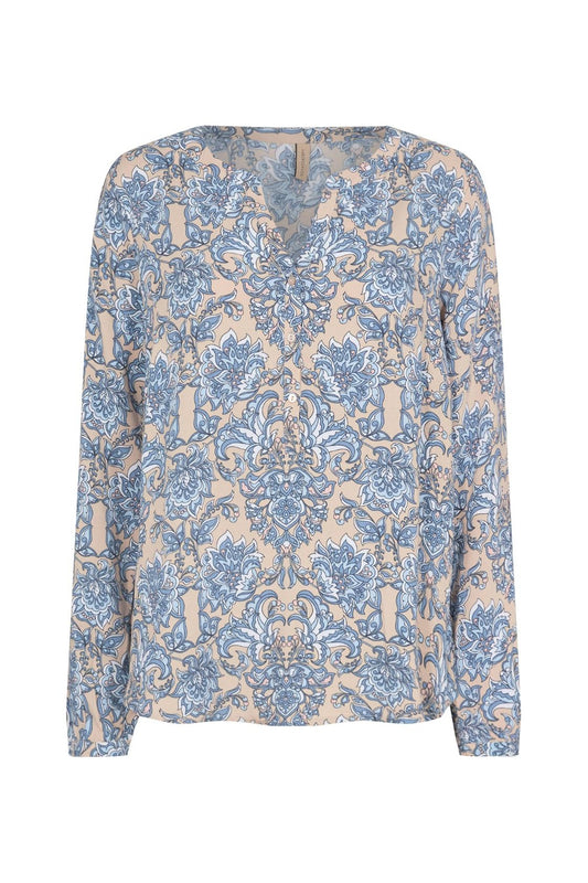 Soya Concept - Ladies Woven Blouse - Cashmere Blue Combi - P17885