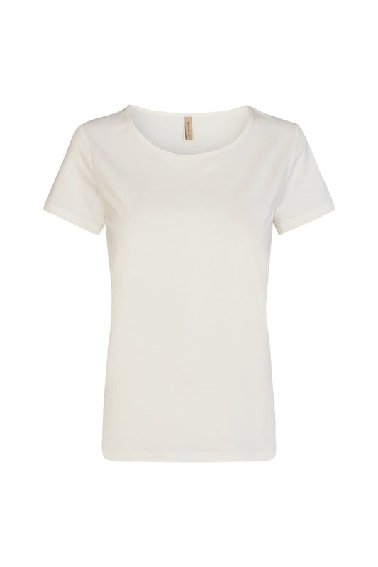 Soya Concept - Ladies Knitted Top - Off White & Frosty Green - P24740