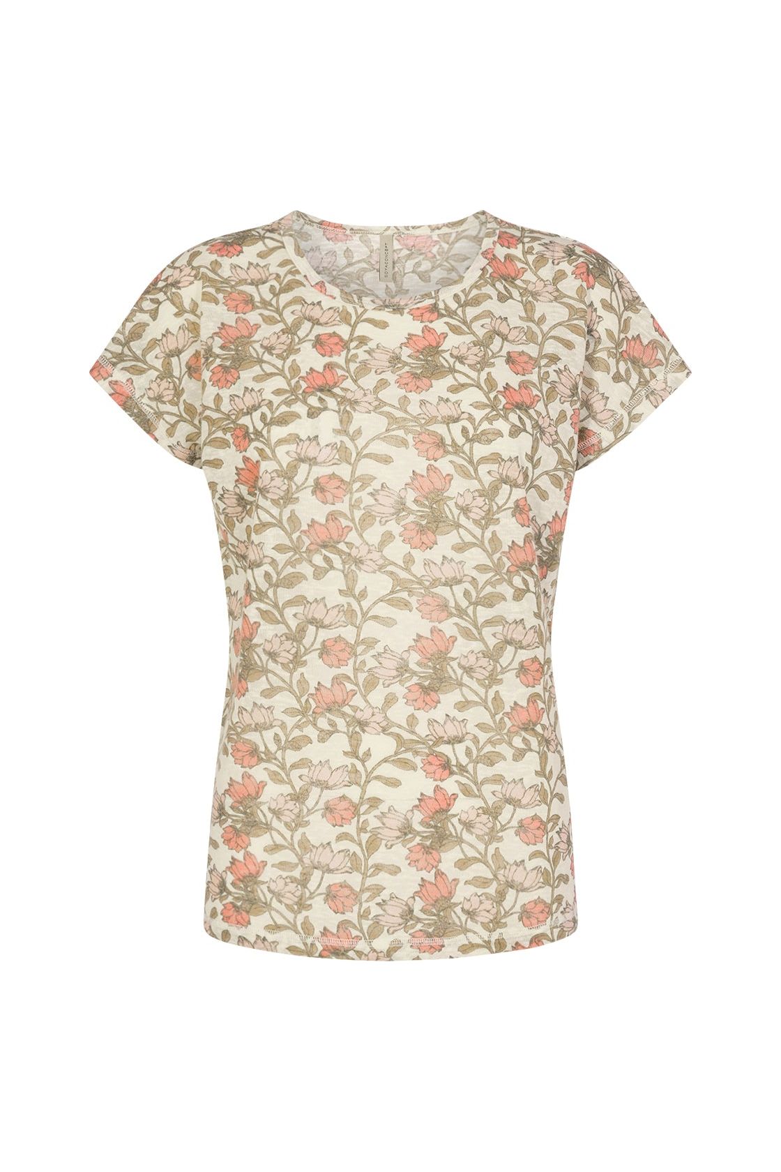 Soya Concept - Ladies Knitted Top - Pale Pink Combi - P25589