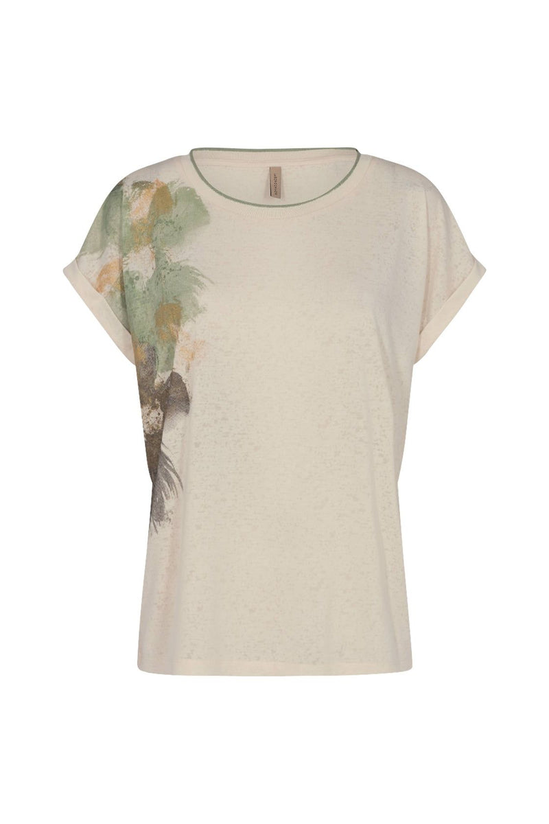 Soya Concept - Ladies Knitted T-Shirt - Cream - P25607