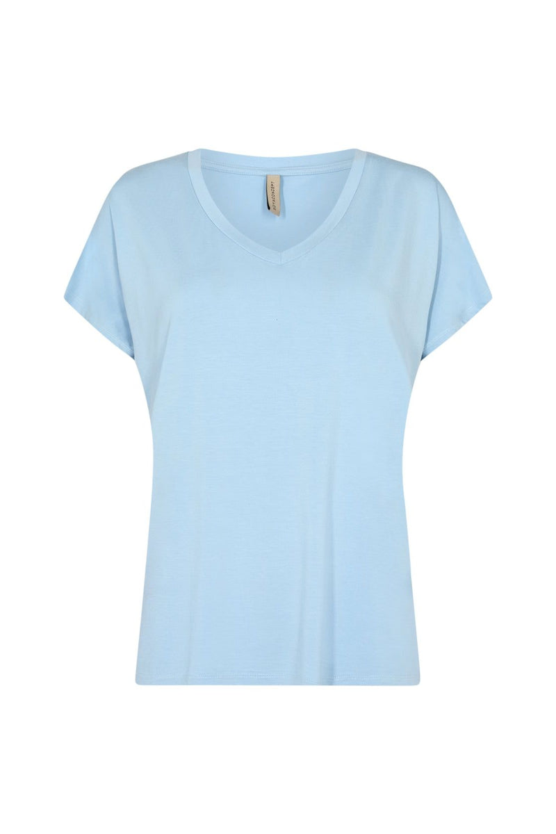 Soya Concept - Ladies Knitted T-Shirt - Cashmere Blue - P29028